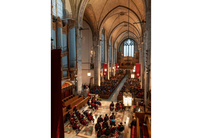 Rockefeller Chapel during the 535th Convocation