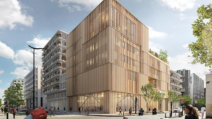 Rendering of the new University of Chicago Center in Paris