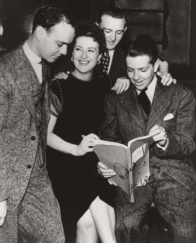 Gypsy Rose Lee with Richard Himmel and fellow students