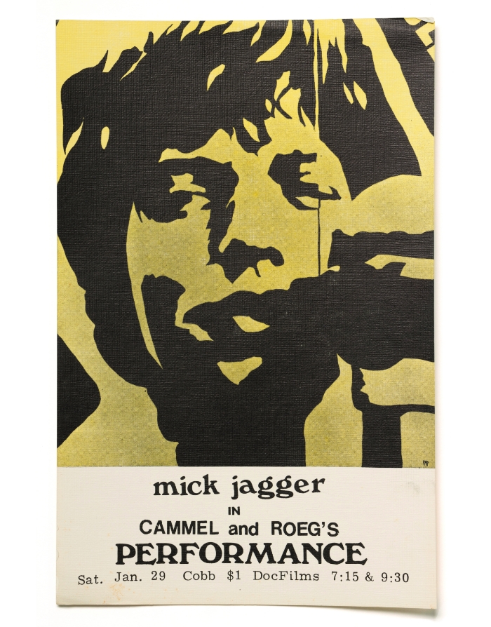Movie poster for Mick Jagger in Cammel and Roeg’s Performance