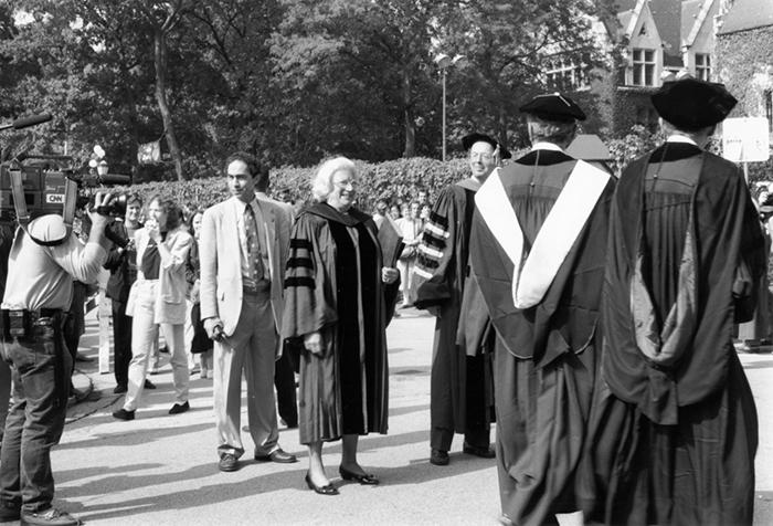 Hanna Holborn Gray at a UChicago Convocation