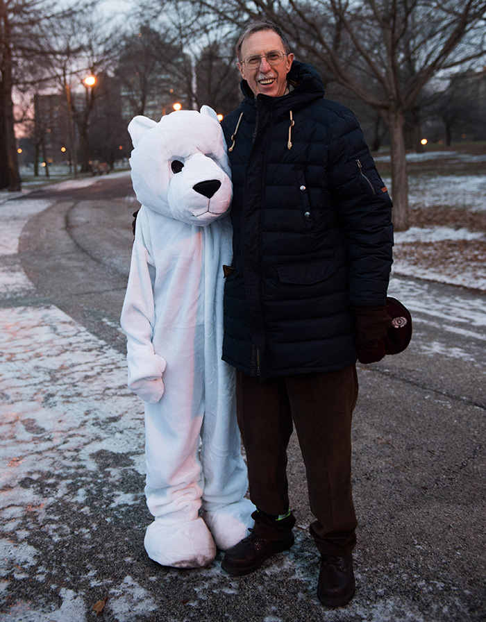 John Boyer and the Kuvia polar bear