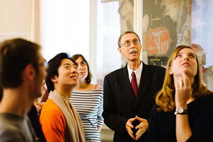 John Boyer with students in Vienna