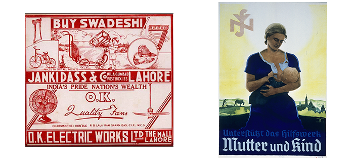 Nationalist posters from India and Germany, circa 1930s