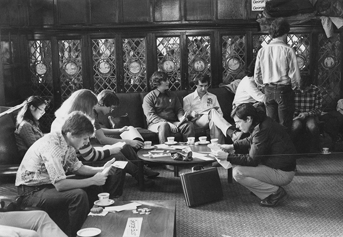 Students meeting in the Reynolds club 