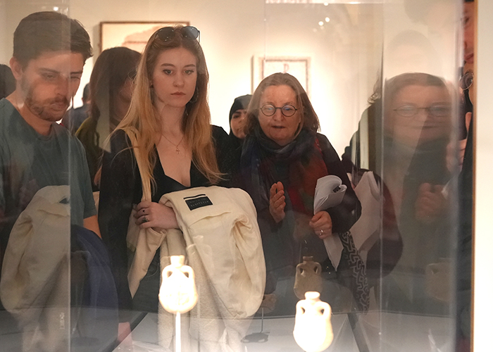 Krause and students at the Africa & Byzantium exhibition 