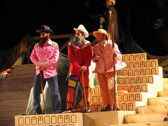 actors on stage during a performance of The Winter's Tale