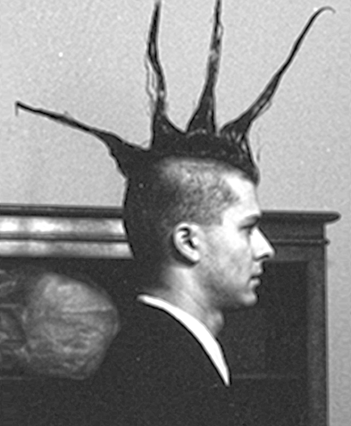 Arne B. Meyer with a spiky mohawk