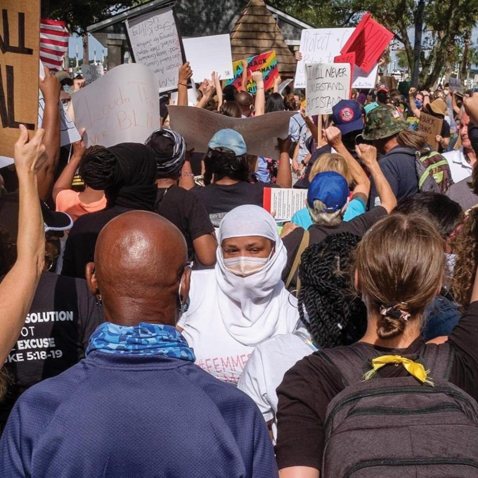 A Black Lives Matter protest in St. Augustine, Florida