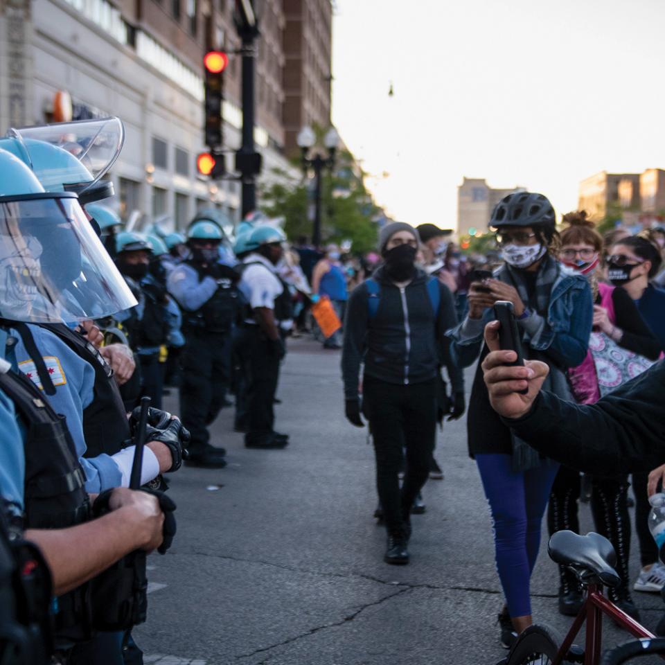 A July 1, 2020, protest in Chicago's Uptown neighborhood