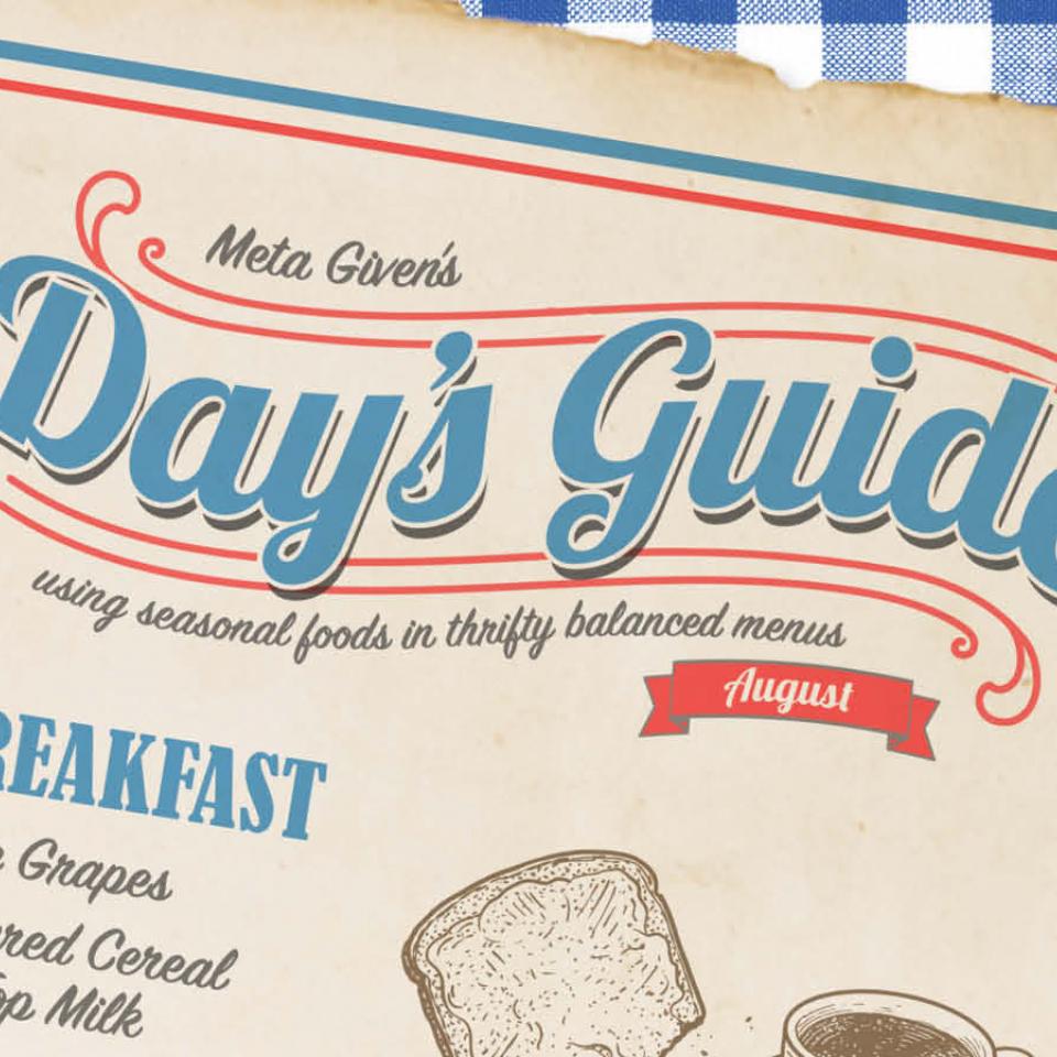 Partial image of menu with a cup of coffee and toast with jam