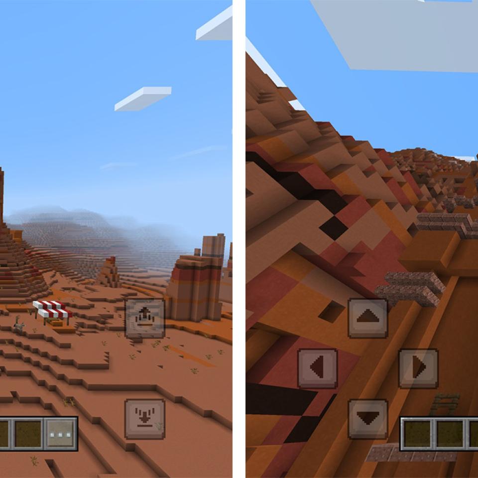 screen captures from Minecraft